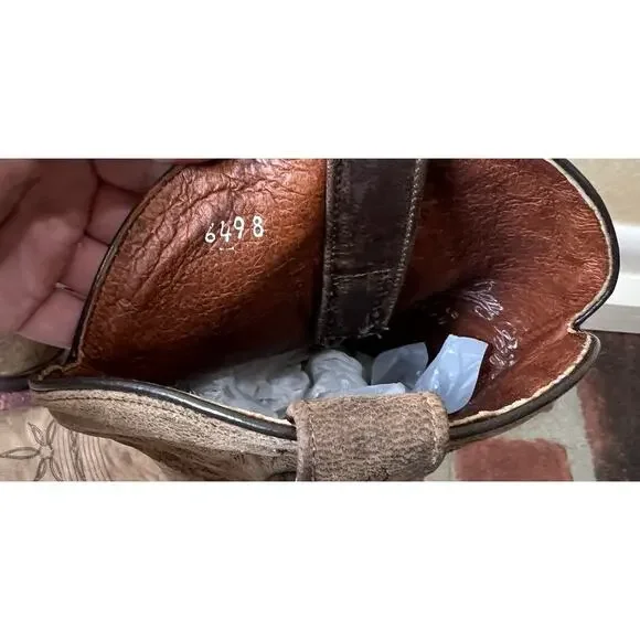 Dan Post Brown Leather Cowboy Boots Size 6 Womens Western - Picture 10 of 12